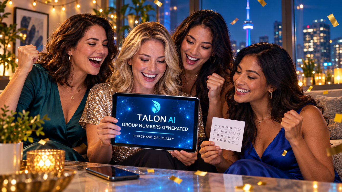 Adult friends using the TALON group number generator